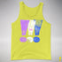 Drag Pride Grunge Exclamation Points Premium Tank Top - Neon Yellow